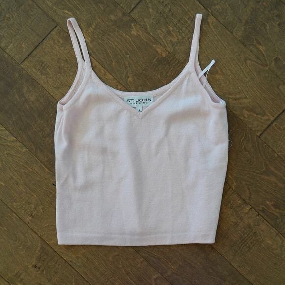 St.John Evening Sz 6‎ SOFT PINK Glam Boucle Santana Knit Blazer Jacket Set - Picture 4 of 12